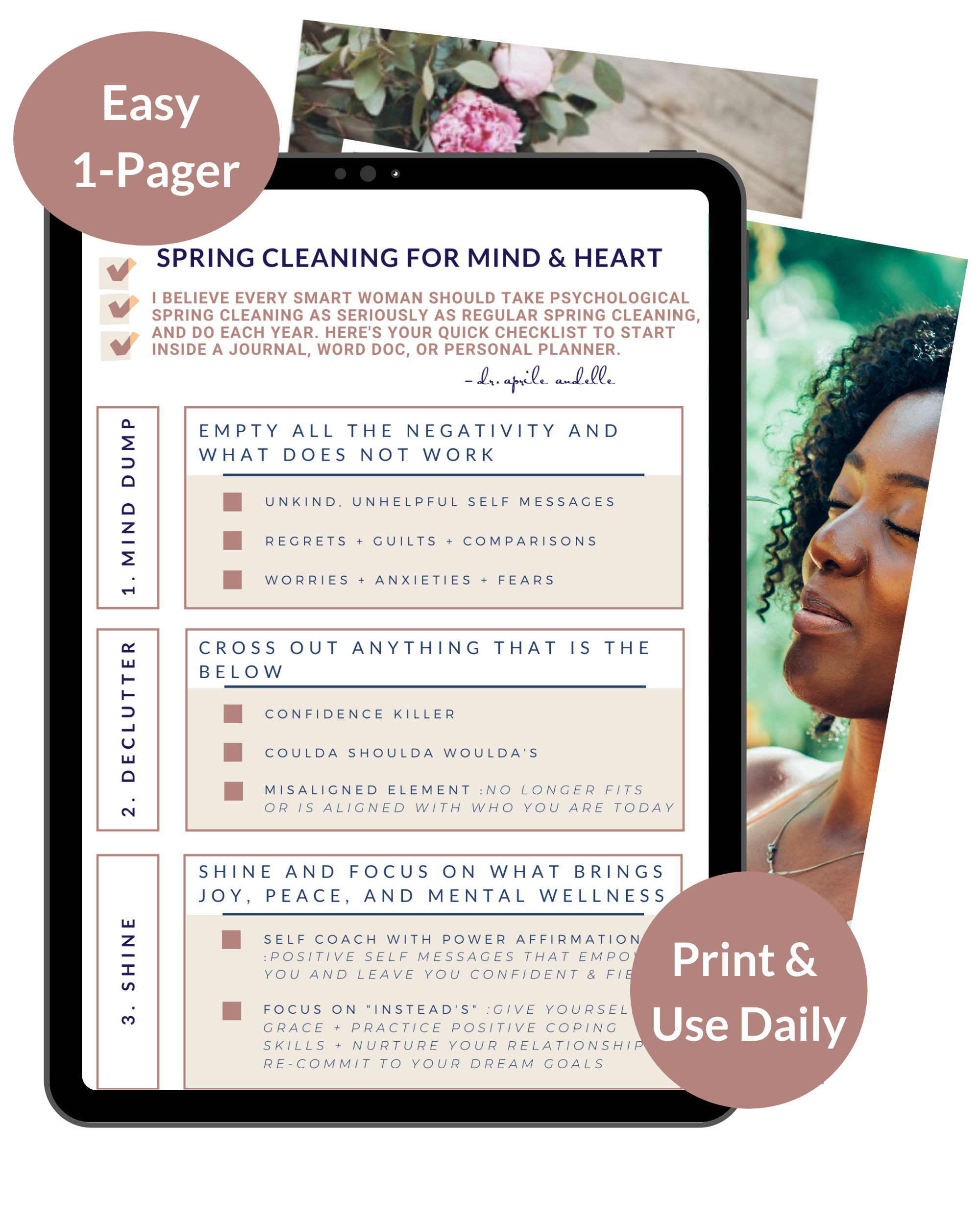 Dr. Aprile Andelle Lead Magnet - Psychological Spring Cleaning - Image